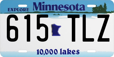 MN license plate 615TLZ