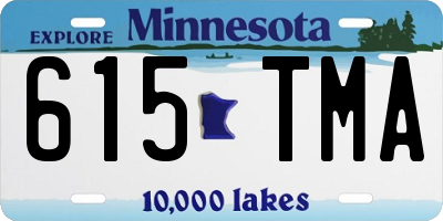 MN license plate 615TMA
