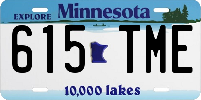 MN license plate 615TME