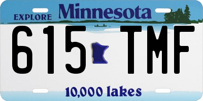 MN license plate 615TMF