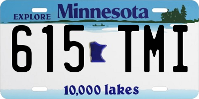 MN license plate 615TMI