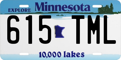 MN license plate 615TML