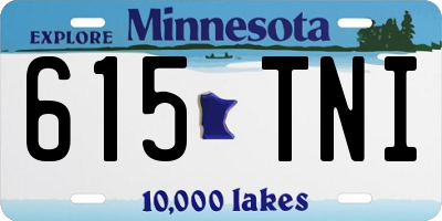 MN license plate 615TNI