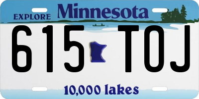 MN license plate 615TOJ