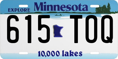 MN license plate 615TOQ