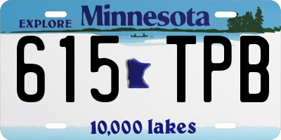 MN license plate 615TPB