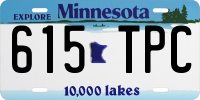 MN license plate 615TPC