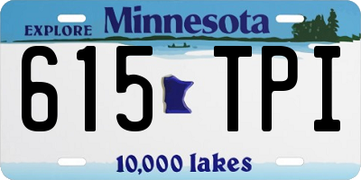 MN license plate 615TPI