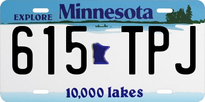 MN license plate 615TPJ
