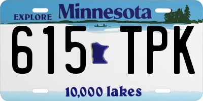 MN license plate 615TPK