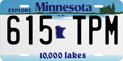 MN license plate 615TPM