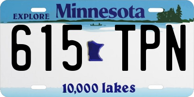 MN license plate 615TPN