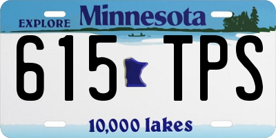 MN license plate 615TPS
