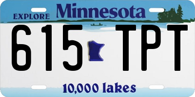 MN license plate 615TPT