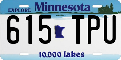 MN license plate 615TPU
