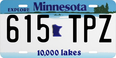 MN license plate 615TPZ