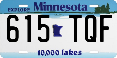 MN license plate 615TQF