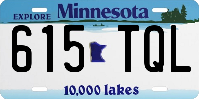 MN license plate 615TQL
