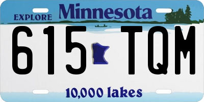 MN license plate 615TQM