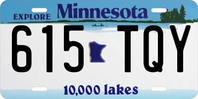 MN license plate 615TQY