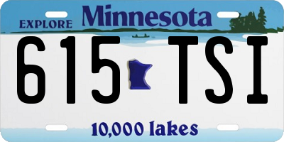 MN license plate 615TSI