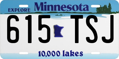 MN license plate 615TSJ