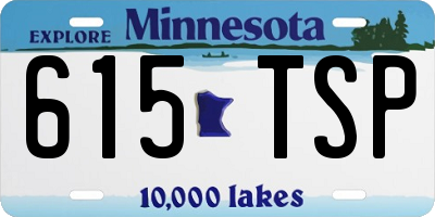 MN license plate 615TSP