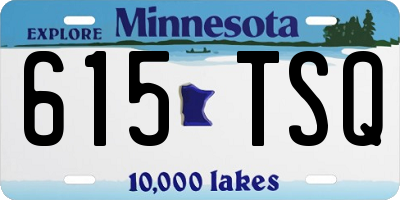 MN license plate 615TSQ