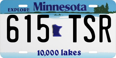 MN license plate 615TSR