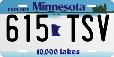MN license plate 615TSV