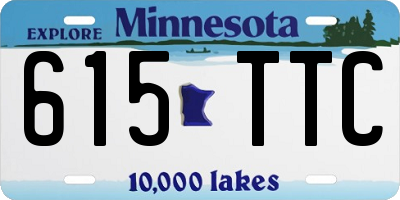 MN license plate 615TTC