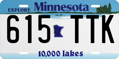 MN license plate 615TTK