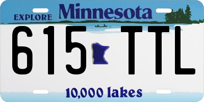 MN license plate 615TTL