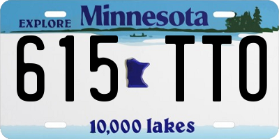 MN license plate 615TTO