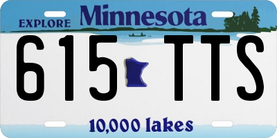 MN license plate 615TTS