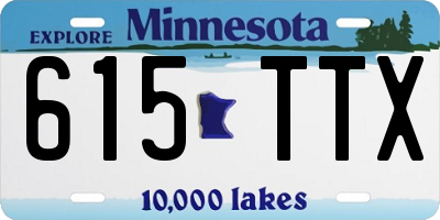 MN license plate 615TTX