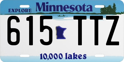 MN license plate 615TTZ