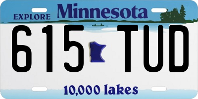 MN license plate 615TUD