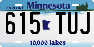 MN license plate 615TUJ