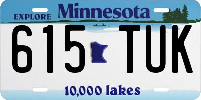 MN license plate 615TUK