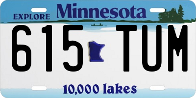 MN license plate 615TUM