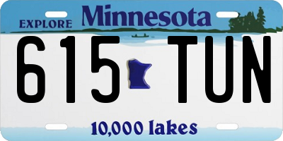MN license plate 615TUN