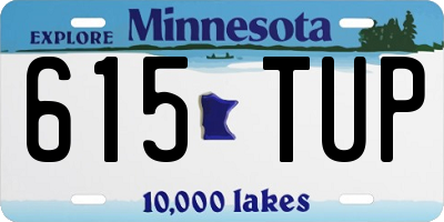 MN license plate 615TUP