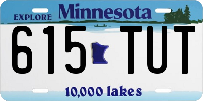 MN license plate 615TUT