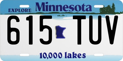 MN license plate 615TUV