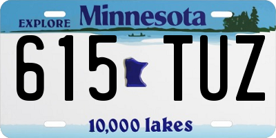 MN license plate 615TUZ