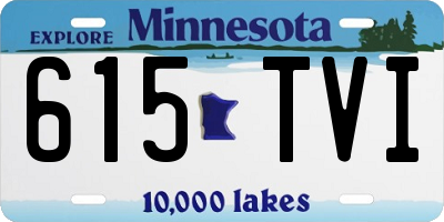 MN license plate 615TVI