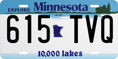 MN license plate 615TVQ