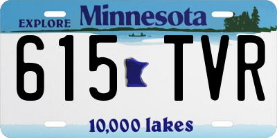 MN license plate 615TVR