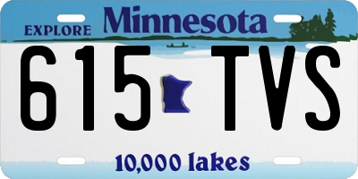 MN license plate 615TVS